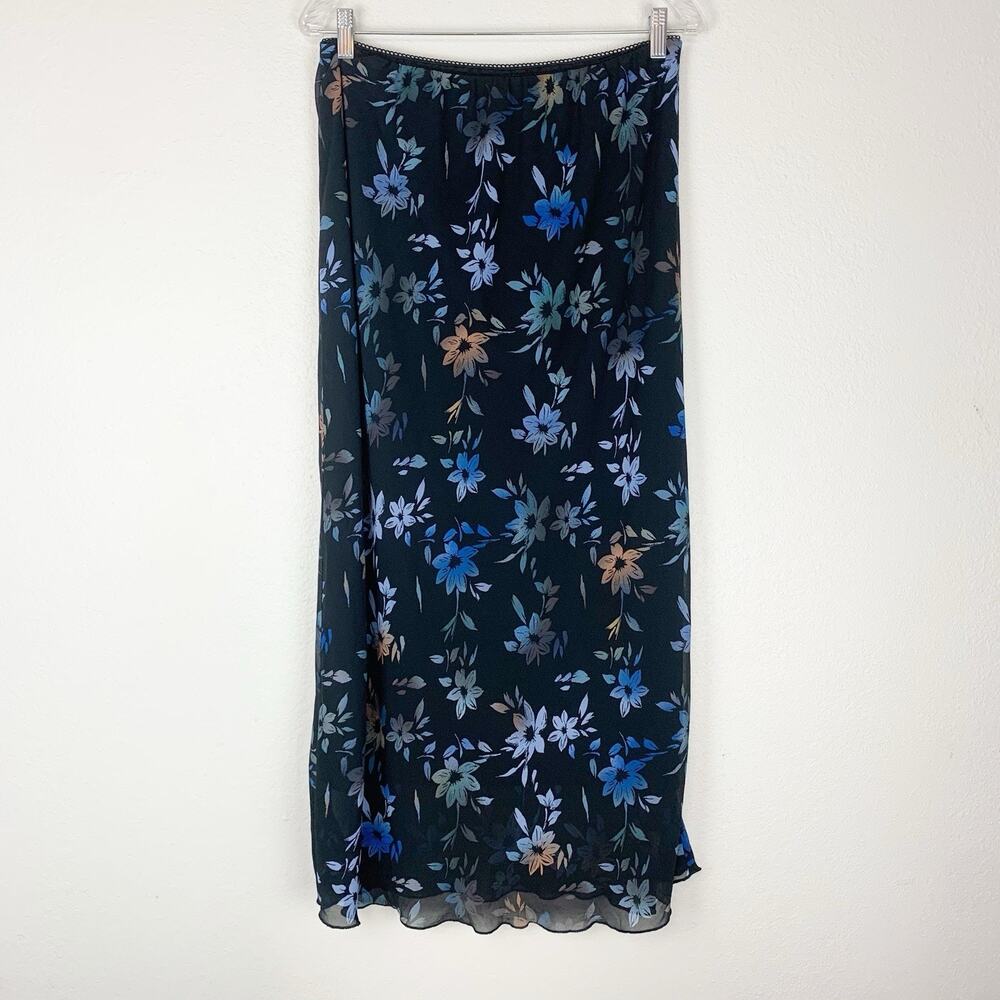 Wild fable Skirt Womens XL Maxi Floral Boho Whimsigoth Fairy Pull-On Lined